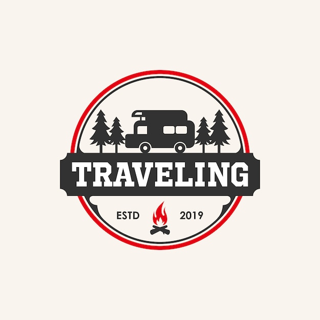 car travel logo design