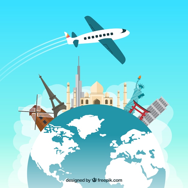 Travelling around the world Vector | Free Download