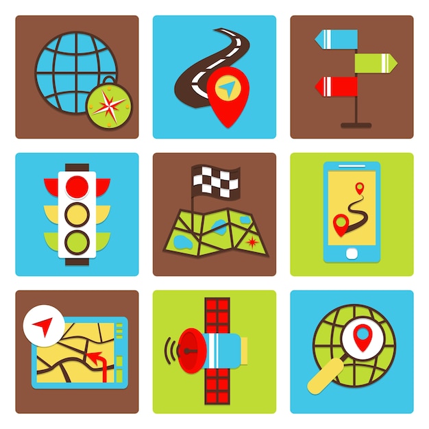 Download Free Vector | Travelling icons collection