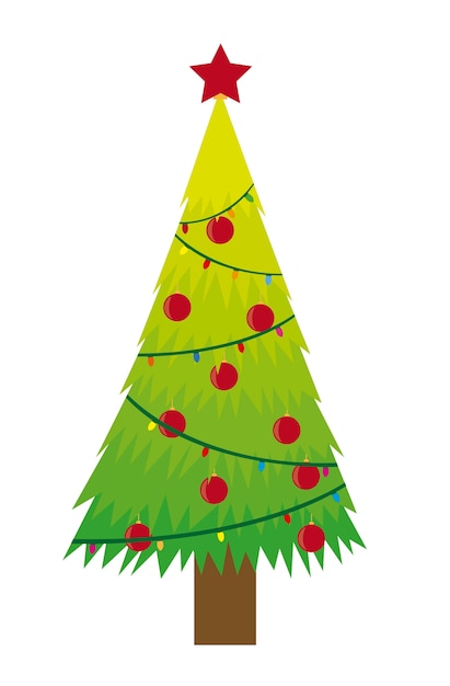 Premium Vector | Tree christmas isolated over white background vector