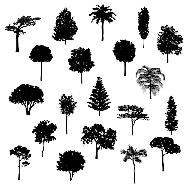 Tree collection Vector | Free Download