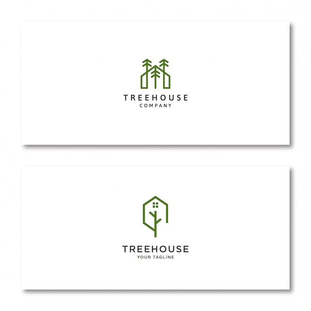 Download Free Tree House Logo In Card Premium Vector Use our free logo maker to create a logo and build your brand. Put your logo on business cards, promotional products, or your website for brand visibility.