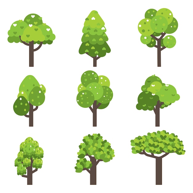 Premium Vector | Tree icon set