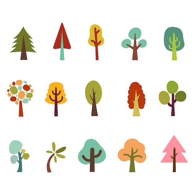 Free Vector Tree Illustrations Collection