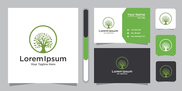 Download Free Tree Logo Design And Business Card Premium Vector Use our free logo maker to create a logo and build your brand. Put your logo on business cards, promotional products, or your website for brand visibility.