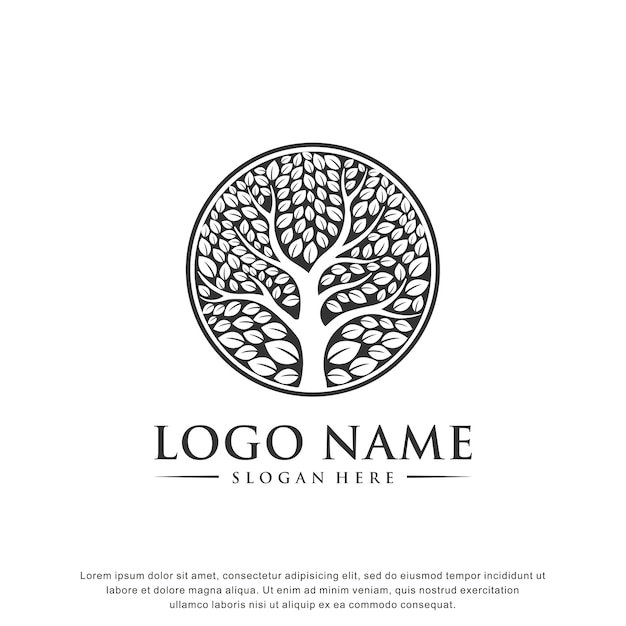 Download Free Tree Logo Inspiration Flat Design Premium Vector Use our free logo maker to create a logo and build your brand. Put your logo on business cards, promotional products, or your website for brand visibility.