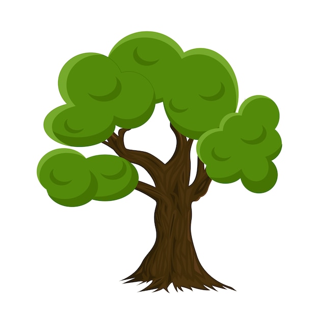 Premium Vector | Tree on white background