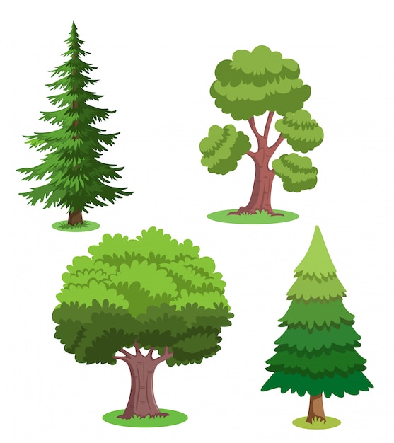 Premium Vector Trees Illustration