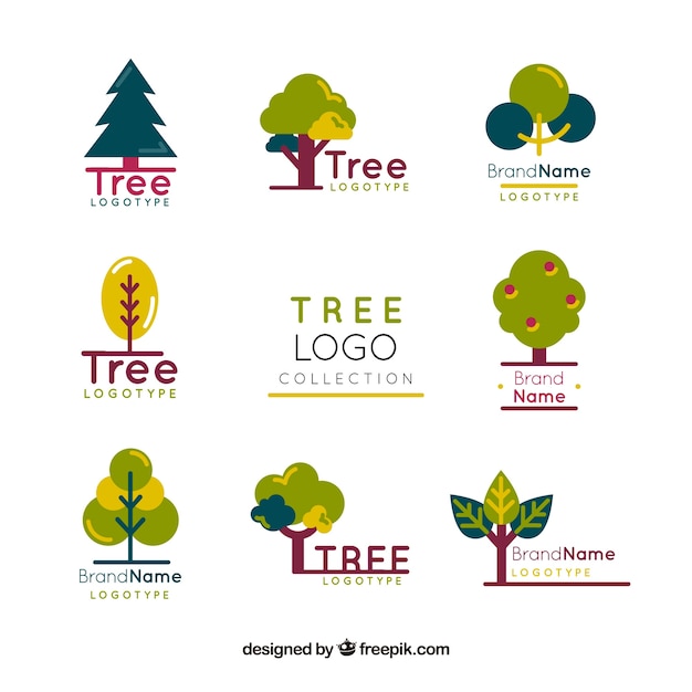 Download Free Trees Logos Collection For Companies Free Vector Use our free logo maker to create a logo and build your brand. Put your logo on business cards, promotional products, or your website for brand visibility.