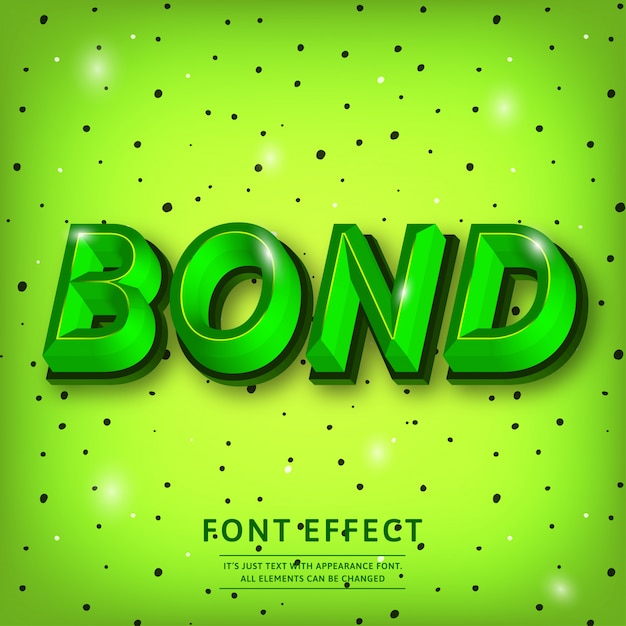 Trendy 3d typeface text effect title Premium Vector
