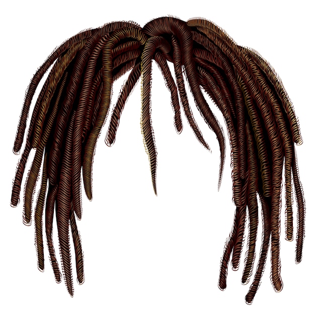 Premium Vector | Trendy african long hair dreadlocks . realistic ...
