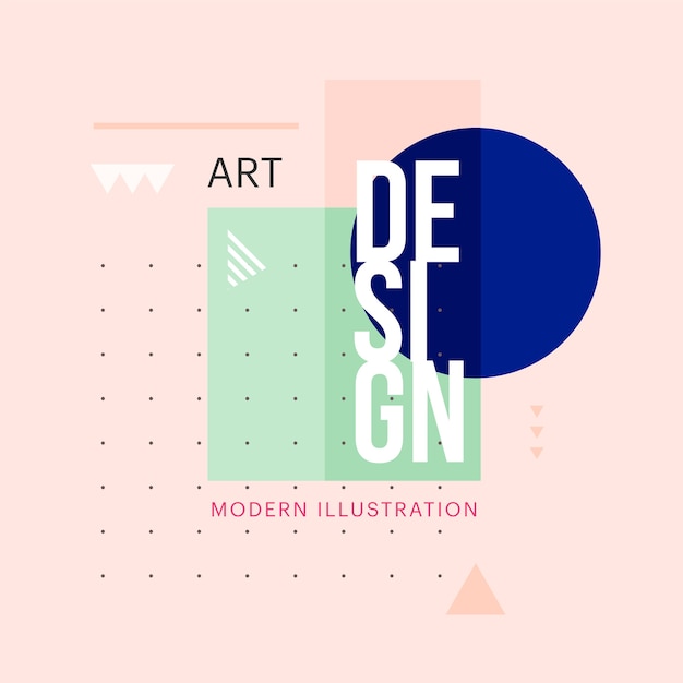 Trendy minimalistic geometric shape design Premium Vector