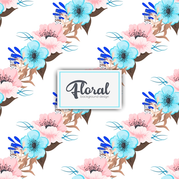 Trendy seamless floral pattern in vector illustration ...