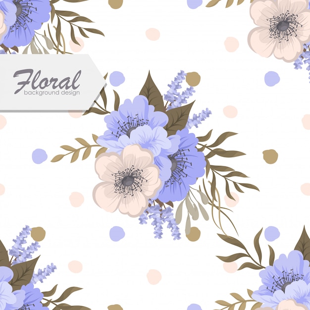 Download Trendy seamless floral pattern in vector illustration Vector | Free Download