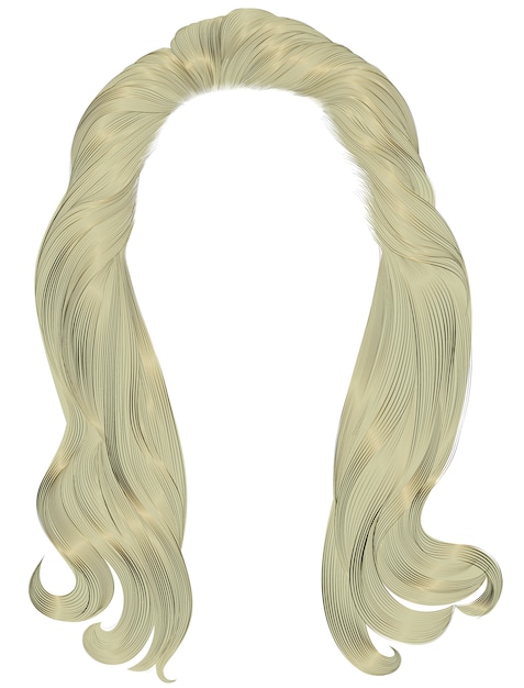 Premium Vector | Trendy woman long hairs blond colors.beauty fashion ...