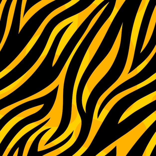 Premium Vector | Trendy yellow tiger seamless pattern wild animal skin ...