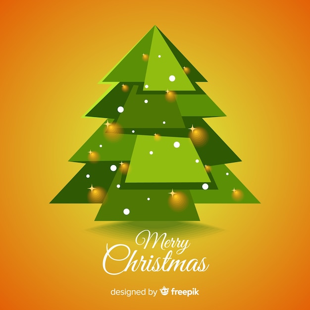 Free Vector | Triangle christmas tree background