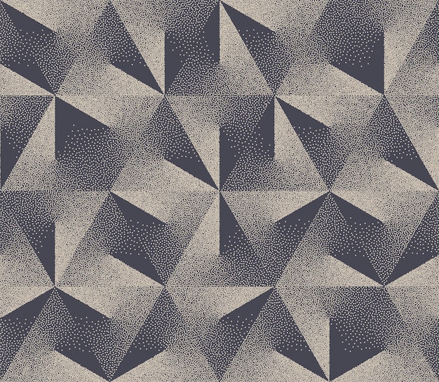 Premium Vector | Triangle clockwise gradient stippled seamless pattern ...