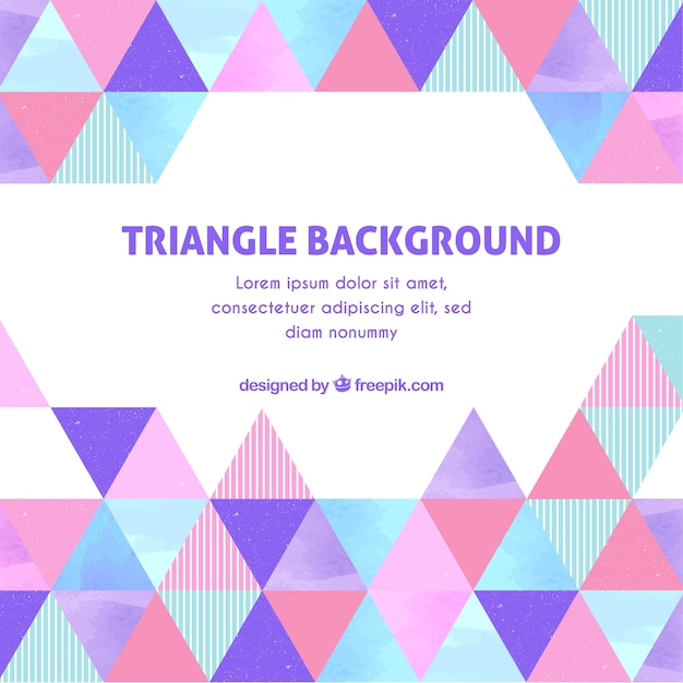 Triangle Colourful Background Free Vector