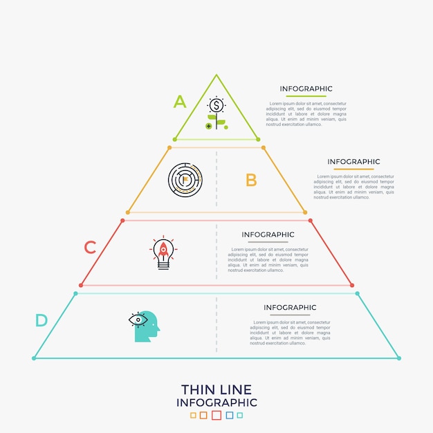 premium-vector-triangle-divided-into-4-parts-with-thin-line-icons