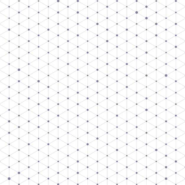 Triangle pattern with connecting lines and dots Free Vector