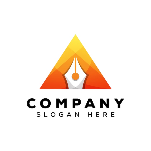 Download Free Triangle Pen Logo Design Letter A Pen Logo Premium Vector Use our free logo maker to create a logo and build your brand. Put your logo on business cards, promotional products, or your website for brand visibility.