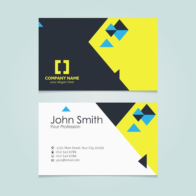 Triangles business card design