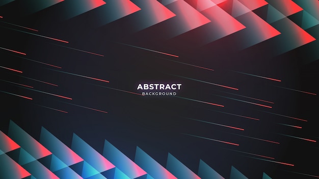 Triangular futuristic abstract background Premium Vector