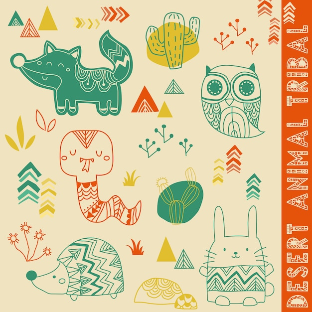 Download Tribal desert animal | Premium Vector