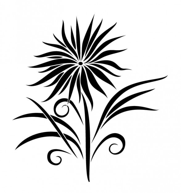 Tribal flower tatoo | Free Vector