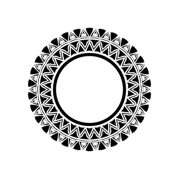 Premium Vector Tribal geometric mandala vector design, polynesian