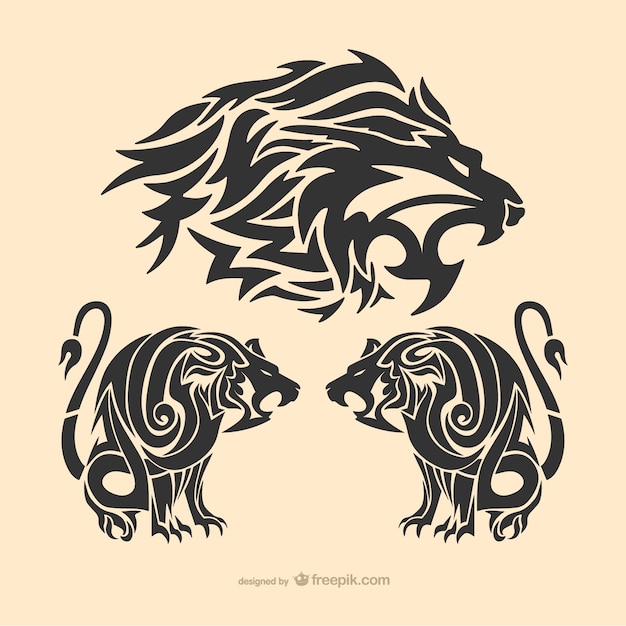 Free Free 331 Tribal Lion Svg SVG PNG EPS DXF File