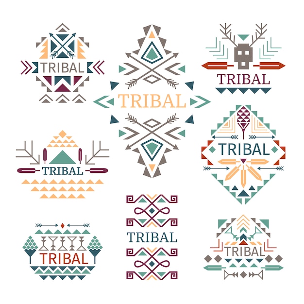 Download Free Tribal Logo Set Vector Colorful Indian Culture Cotton Dress Use our free logo maker to create a logo and build your brand. Put your logo on business cards, promotional products, or your website for brand visibility.
