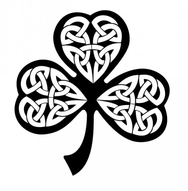 Free Vector Tribal Shamrock Black Clover Icon Vector