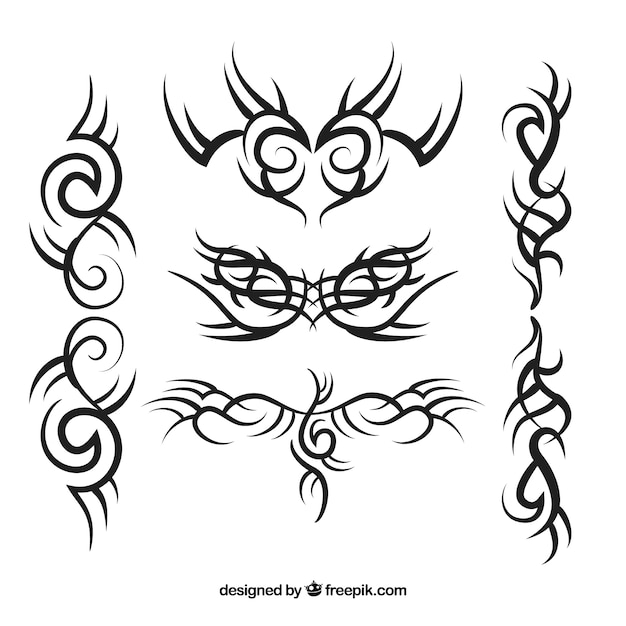 Free Vector | Tribal tattoos pack