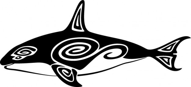 Download Free Vector | Tribal whale design