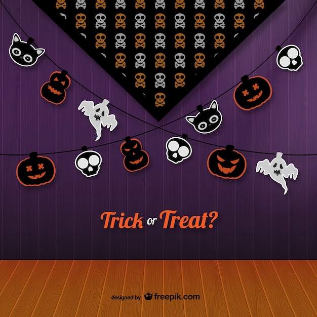 Trick or treat Halloween bunting