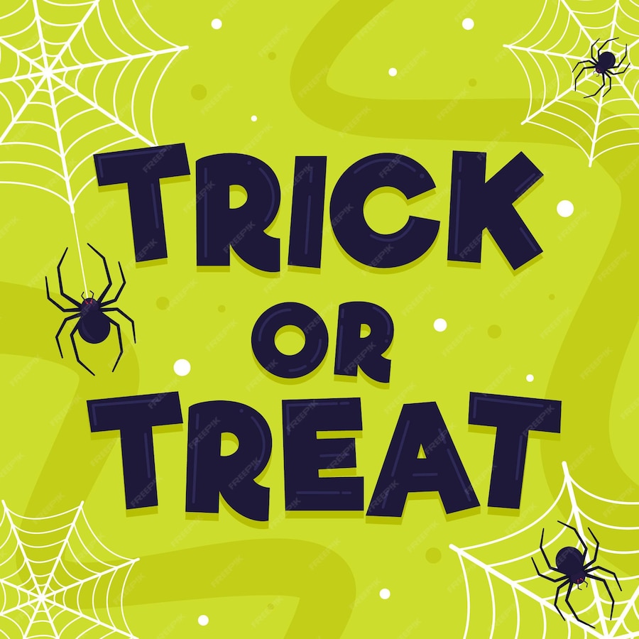 Free Vector | Trick or treat - lettering concept