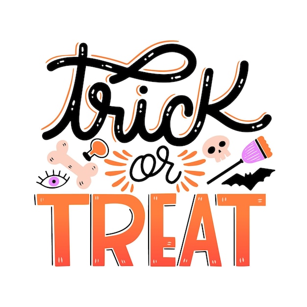 Download Trick or treat lettering | Free Vector
