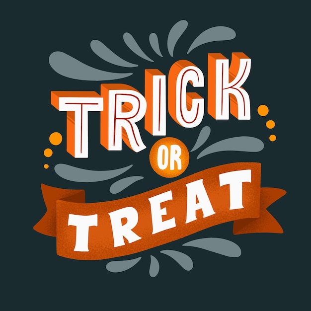 Free Vector | Trick or treat lettering