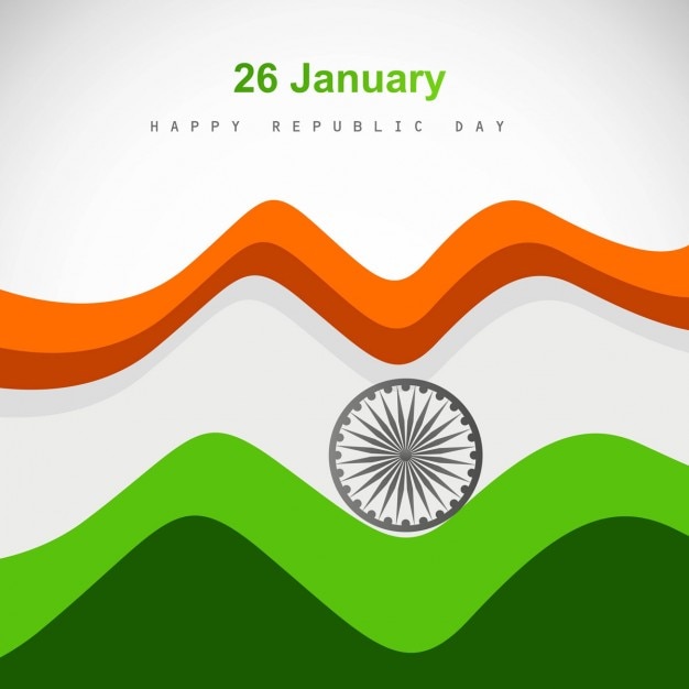 Download Tricolor wavy indian flag Vector | Free Download