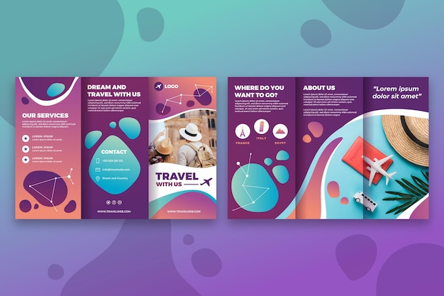 Premium Vector | Trifold brochure template style