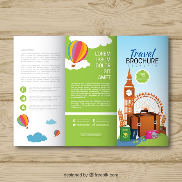 Tri Fold Travel Brochure Template from image.freepik.com