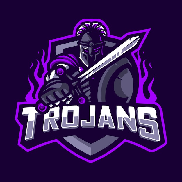 Premium Vector | Trojan warrior mascot