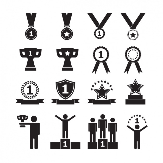 Download Free Vector | Trophy icons collection