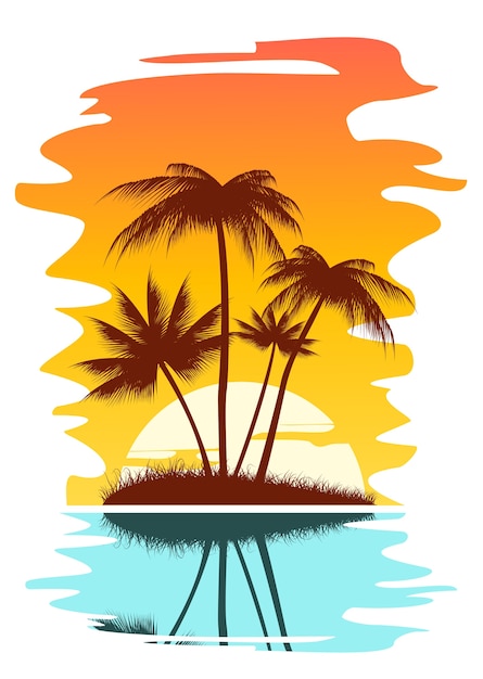 Tropical abstract background | Premium Vector