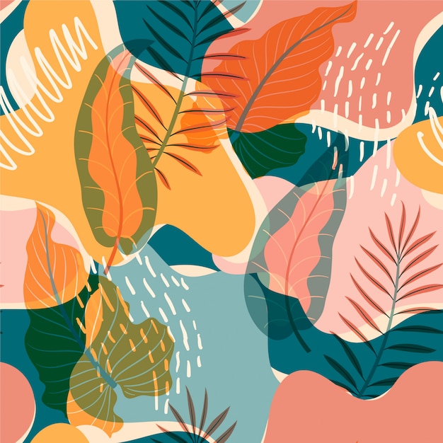 Premium Vector | Tropical abstract pattern