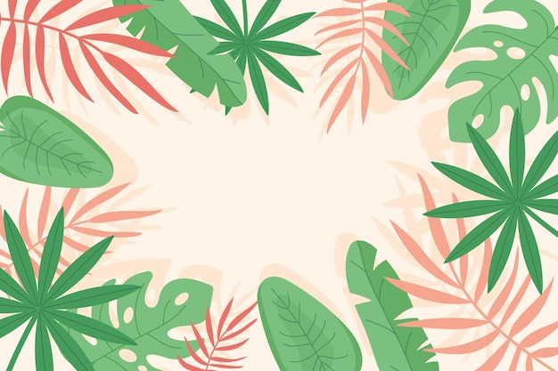 Free Vector | Tropical leaves background