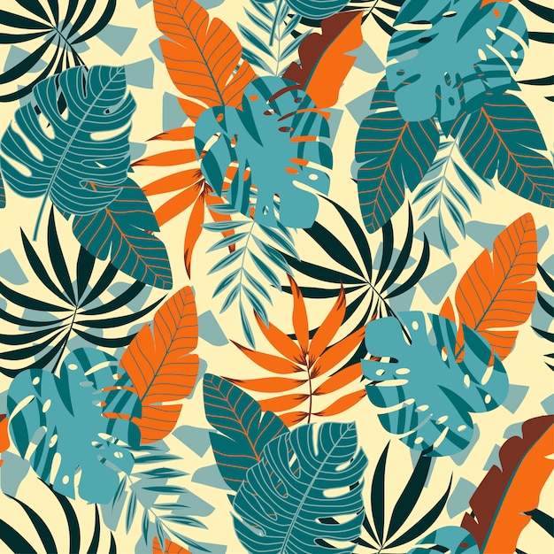 Premium Vector | Tropical leaves and plants