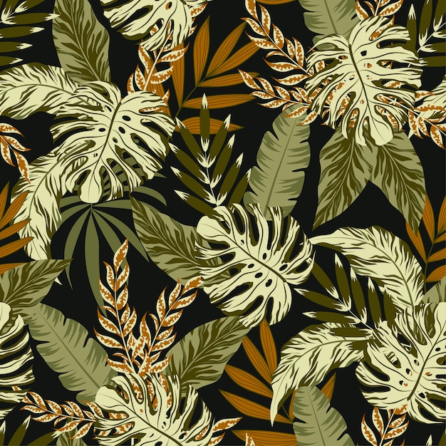 Premium Vector | Tropical leaves and plants